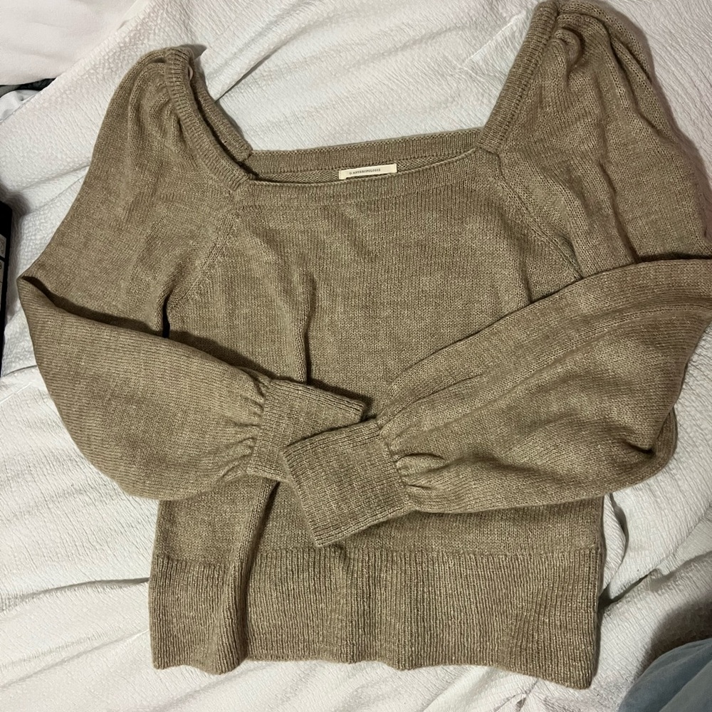 Anthropologie Women's Brown Crew Neck Sweater